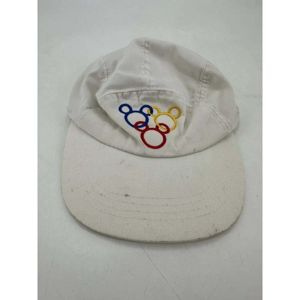 Mickey Unlimited Mickey Mouse Olympic Rings Embroidered White Baseball Cap‎